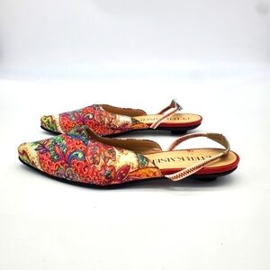Peter Kaiser Shoes Women 8 D Nini Floral Print Sling Back Low Heel